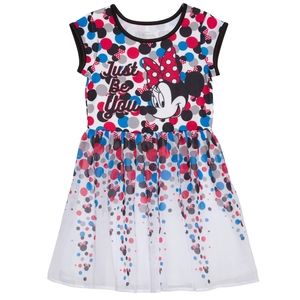 Disney Minnie Mouse Girls' Fit-and-Flare Dress.